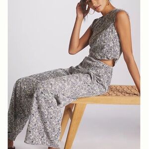 Anthropologie Helena Embroidered Jumpsuit by Adelyn Rae